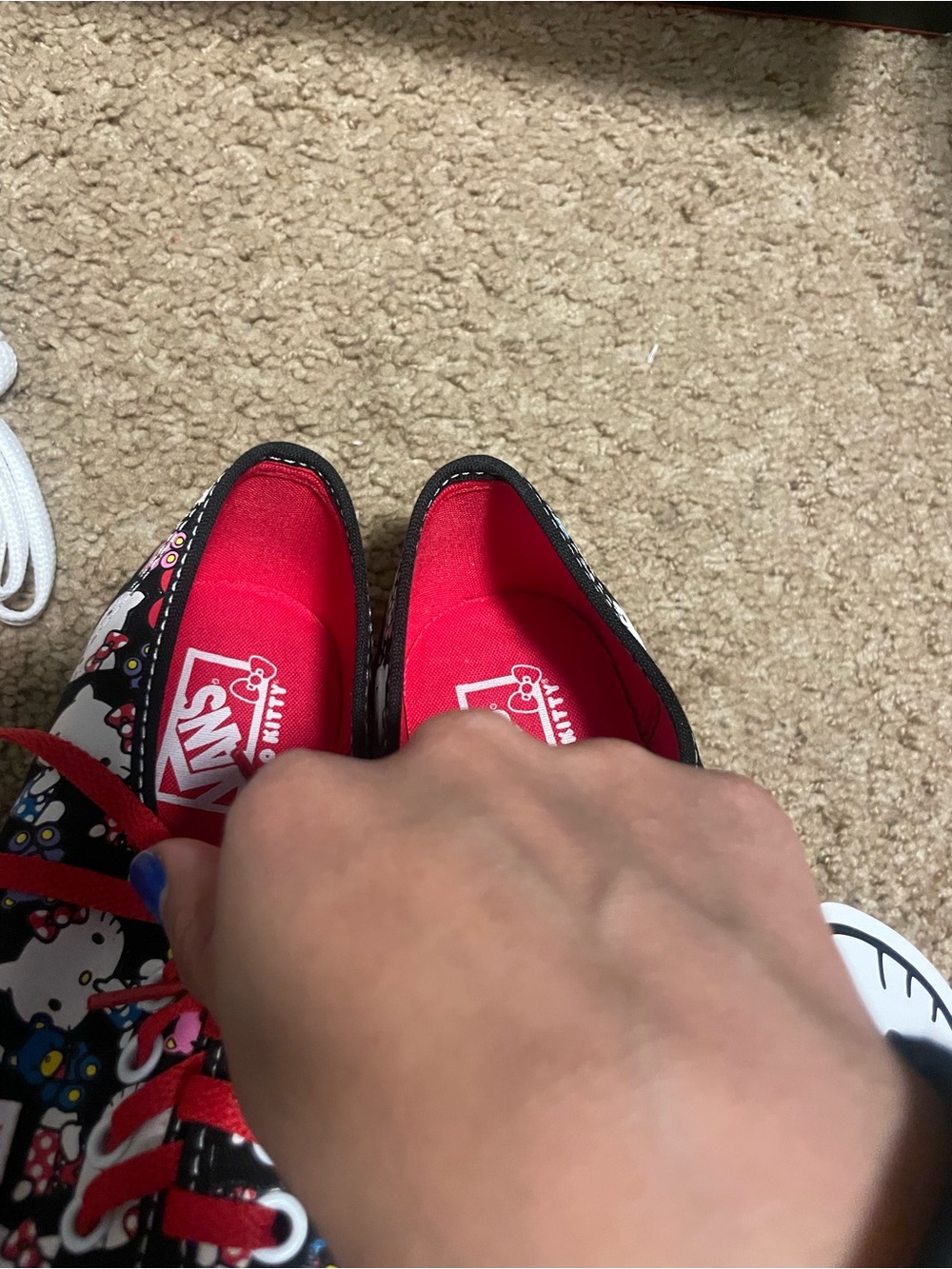 Vans Hello Kitty Black Canvas Sneakers with Red Details - Picture 6 of 8